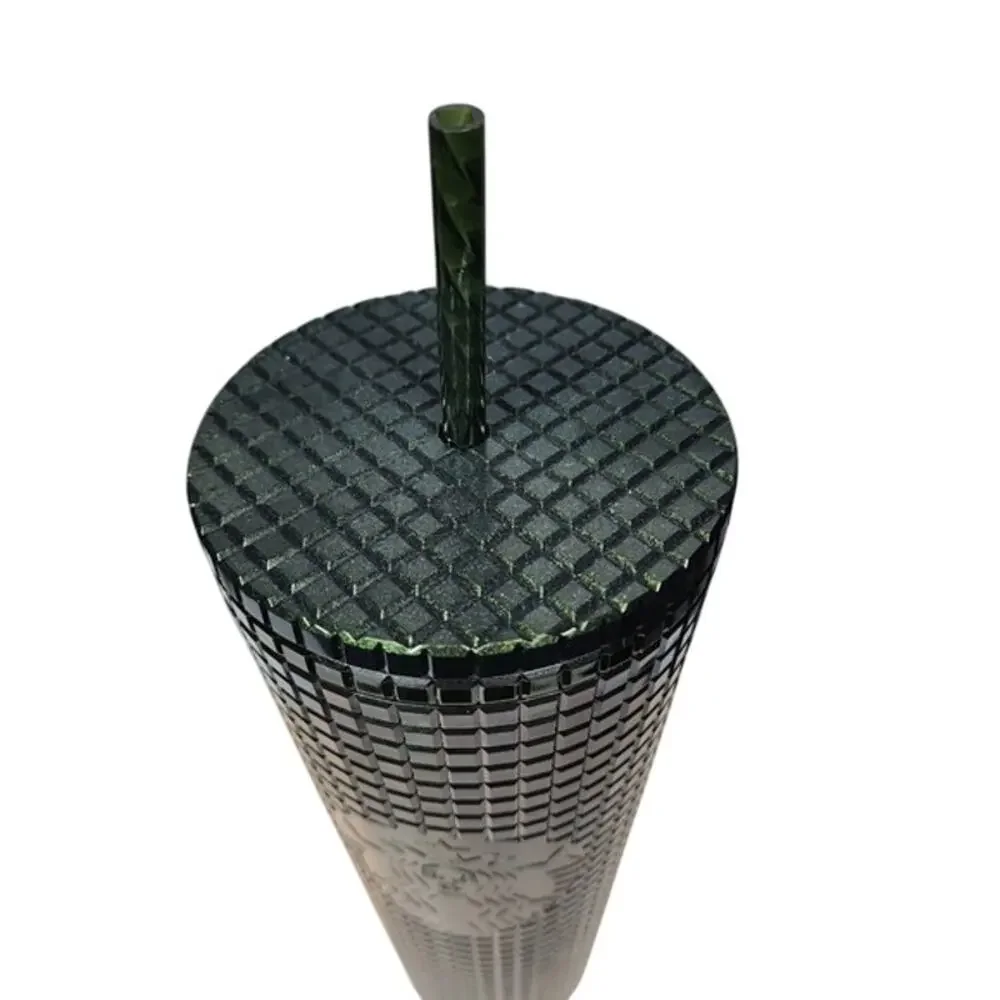 Starbucks 2021 Winter Holiday Disco Grid Textured Tumbler 24oz